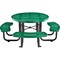 Global Industrial Round Picnic Table, Green, Perforated Metal, 46 in L, 29-1/2 in H Overall 262078GN - alternate 6